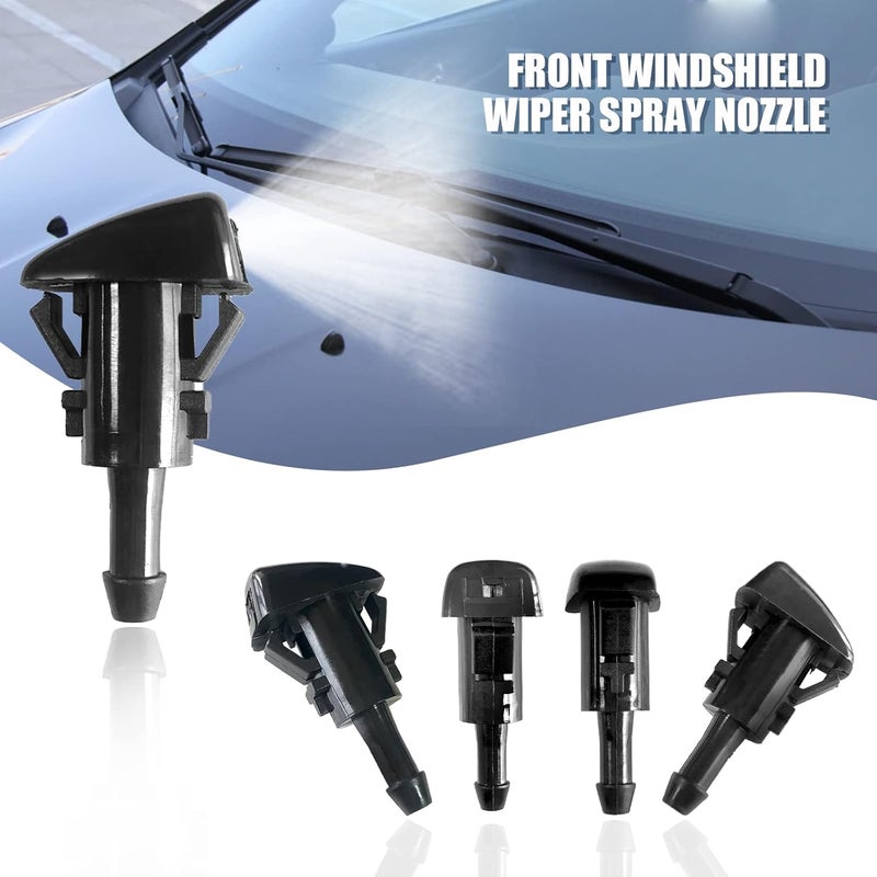 OSIFIT Windshield Washer Hose Kit, 2M Washer Fluid Hose+3 Pcs Hose Connectors+4 Fan Nozzles+4 Rubber Gaskets +30 Pcs Cap Heat Insulation Clips, Connect Car Water Pump and Nozzles, Suitable for Most Car - Image 3